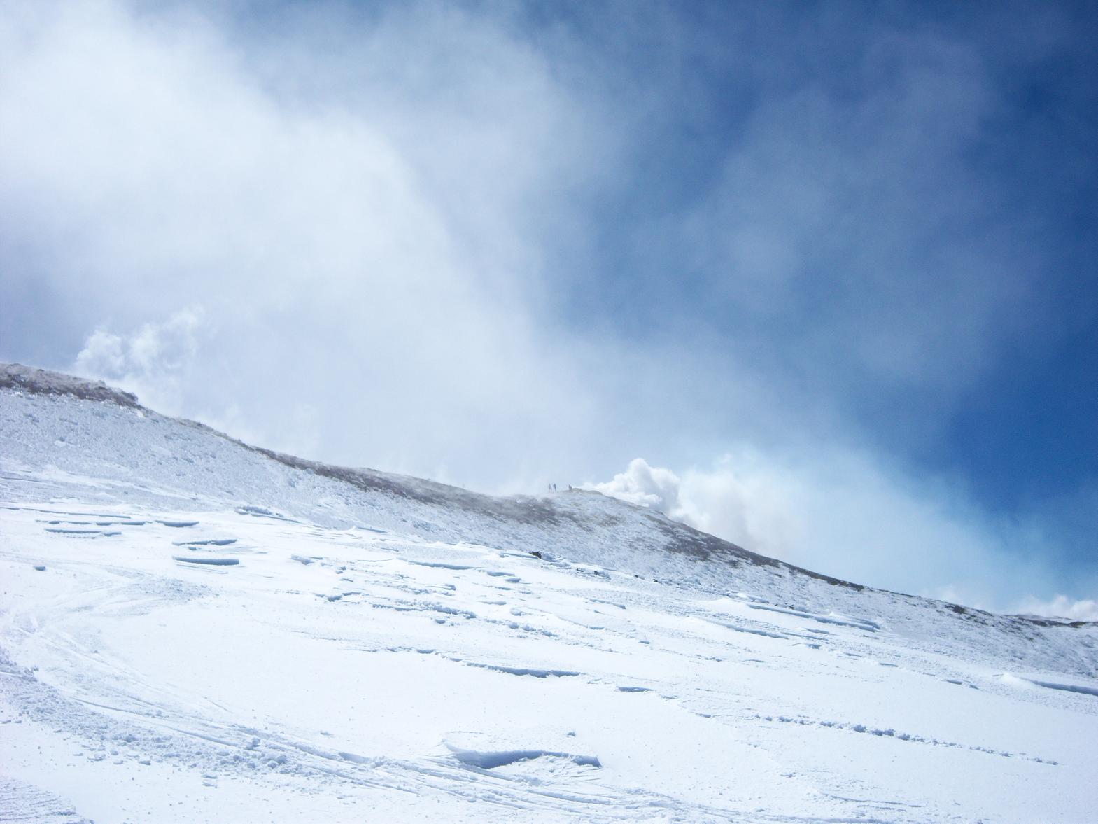 Salita all''Etna con gli sci